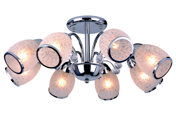 Люстра Otto silver MX91738-8, 8xE14/40W (68*68*35)