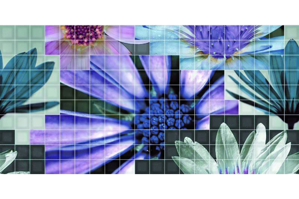 Декор Mosaico blanco Flor 2 25x50