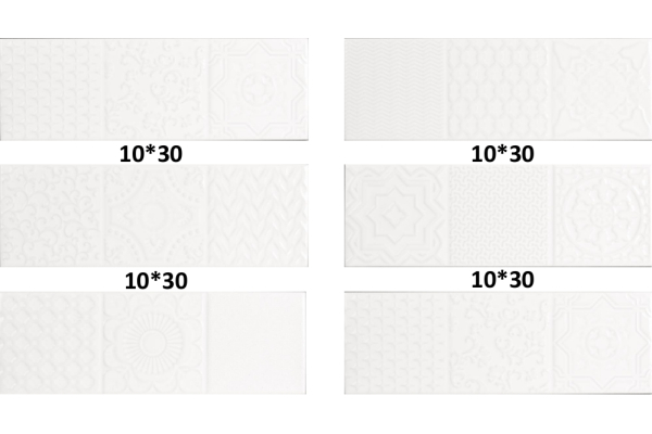 Плитка Esencia Relieve Blanco Brillo 10x30 (0,75) 