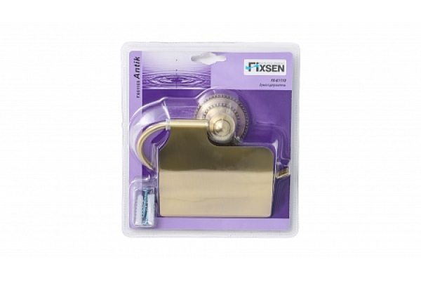Держатель туалетной бумаги Fixsen Antik с крышкой FX-61110