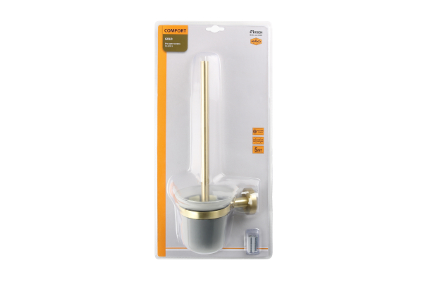 Ёрш для туалета Fixsen Comfort Gold золото-сатин FX-87013