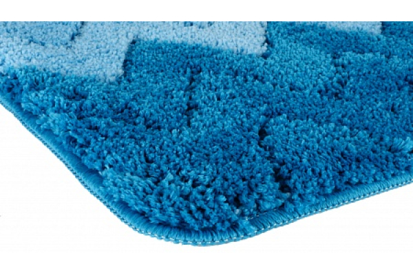 Коврик для ванной Fixsen Deep одинарный, голубой FX-5003C