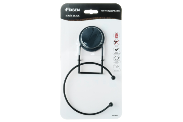 Полотенцедержатель кольцо Fixsen Magic Black FX-45011