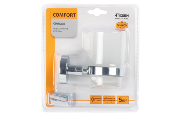 Подстаканник одинарный Fixsen Comfort Chrome хром FX-85006