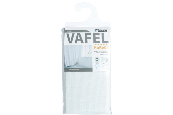 Штора для ванной Fixsen Vafel серый FX-5020K