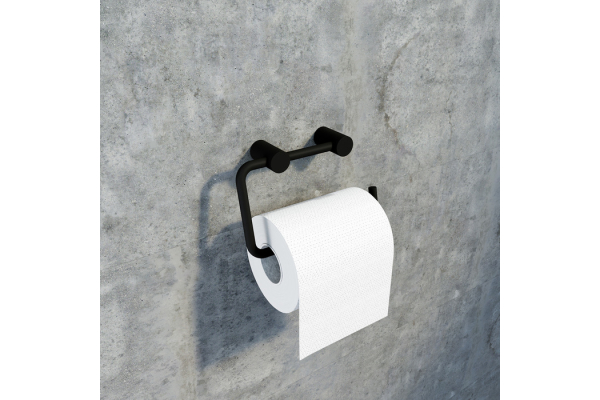 Держатель для туалетной бумаги без крышки Iddis Petite PETBL00i43, сплав металлов, черный матовый