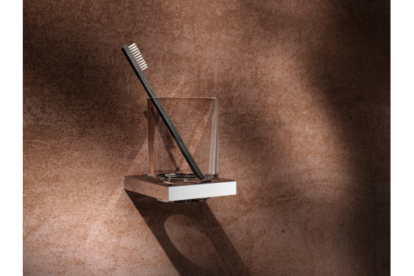 Держатель стакана Keuco Edition 90 Square, в комплекте с хрустальным стаканом, хром 19150019000