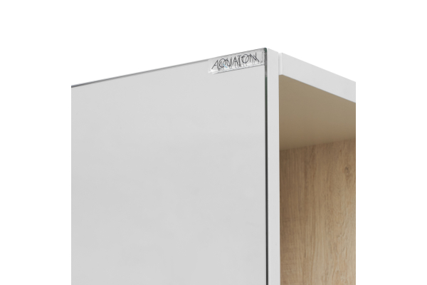Шкаф-колонна Aquaton Сканди с зеркалом белый/дуб рустикальный
