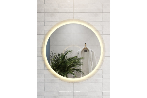 Зеркало Cersanit Led 012 design 88x88 с подсветкой холодный/теплый cвет, круглое