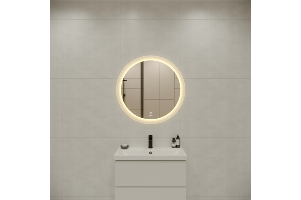 Зеркало Cersanit Led 012 design 88x88 с подсветкой холодный/теплый cвет, круглое