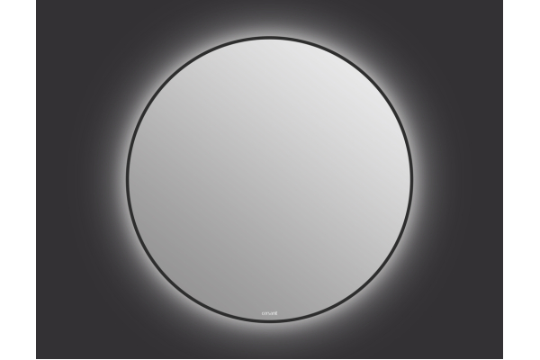 Зеркало Cersanit Eclipse smart 100x100 с подсветкой круглое в черной рамке