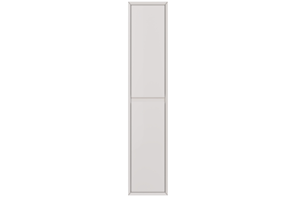 Шкаф-пенал Dreja Insight, 35 см, подвесной, универсальный, 2 дверцы, 4 стеклянные полки, белый глянец