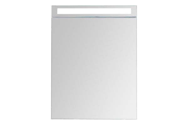 Зеркальный шкаф Dreja Max, 60, 1 дверца, 2 стеклянные полки, белый глянец
