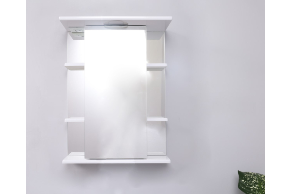 Зеркало-шкаф Lasko Кристалл-550, правый, с подсветкой