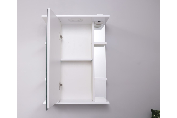 Зеркало-шкаф Lasko Кристалл-550, левый, с подсветкой
