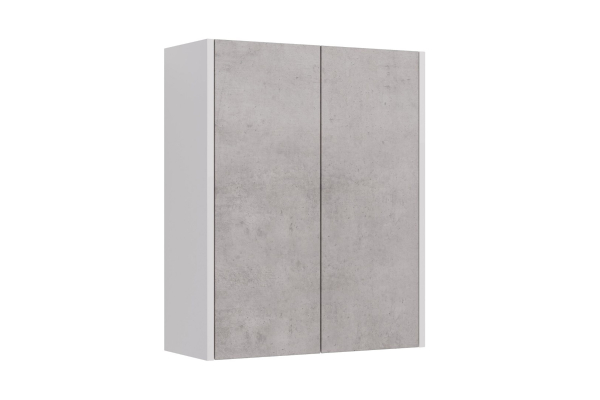 Шкаф Lemark Combi 60 см подвесной, 2-х дверный, цвет фасада: бетон