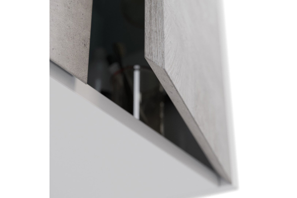 Шкаф Lemark Combi 60 см подвесной, 2-х дверный, цвет фасада: бетон