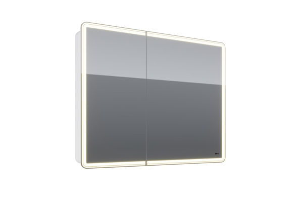 Шкаф зеркальный Lemark Element 100х80 см 2-х дверный, с подсветкой, с розеткой
