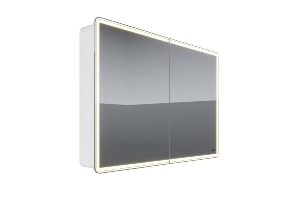 Шкаф зеркальный Lemark Element 120х80 см 2-х дверный, с подсветкой, с розеткой