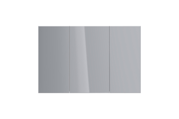 Шкаф зеркальный Lemark Universal 120х80 см 3-х дверный, цвет корпуса: белый глянец