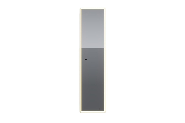 Пенал зеркальный Lemark Element 40х160 см, 1 дверный, правый, с подсветкой, цвет корпуса: белый