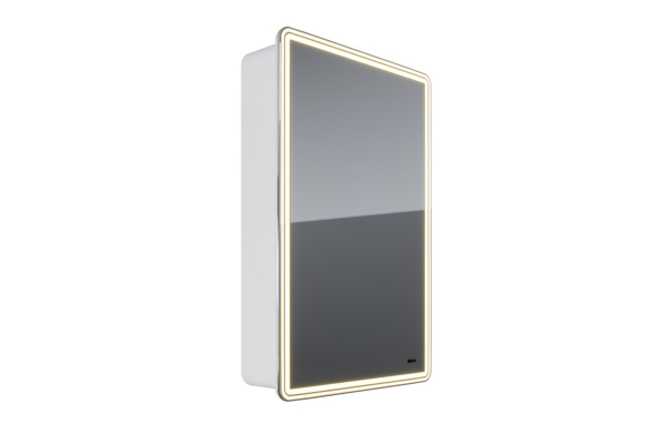 Шкаф зеркальный Lemark Element 50х80 см 1 дверный, петли справа, с подсветкой, с розеткой