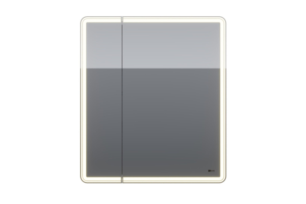 Шкаф зеркальный Lemark Element 70х80 см 2-х дверный, с подсветкой, с розеткой