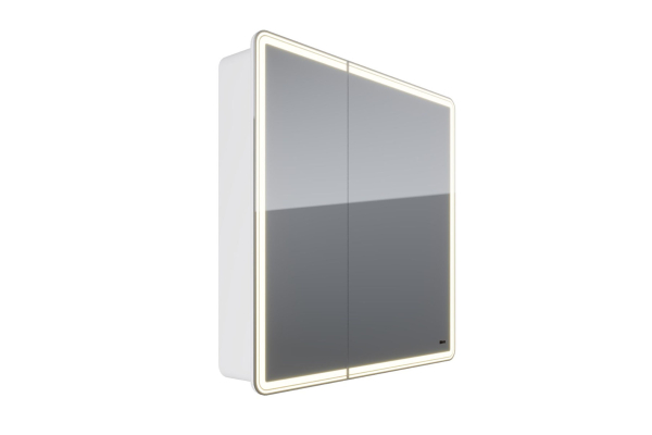 Шкаф зеркальный Lemark Element 80х80 см 2-х дверный, с подсветкой, с розеткой