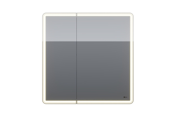 Шкаф зеркальный Lemark Element 80х80 см 2-х дверный, с подсветкой, с розеткой