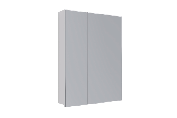Шкаф зеркальный Lemark Universal 60х80 см 2-х дверный, цвет корпуса: белый глянец