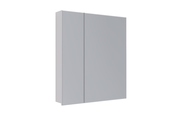 Шкаф зеркальный Lemark Universal 70х80 см 2-х дверный, цвет корпуса: белый глянец