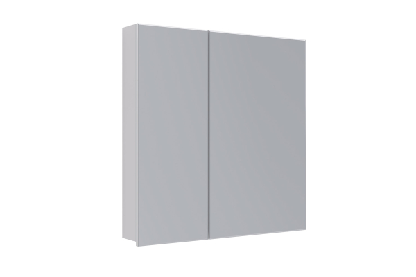 Шкаф зеркальный Lemark Universal 80х80 см 2-х дверный, цвет корпуса: белый глянец