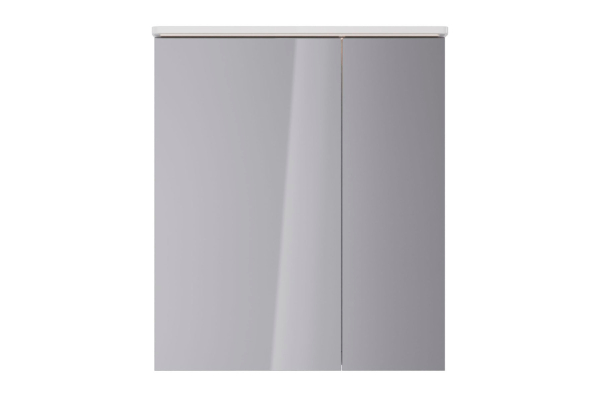 Шкаф зеркальный Lemark Zenon 70х80 см 2-х дверный, с козырьком-подсветкой, с розеткой