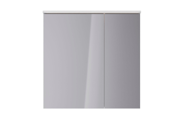 Шкаф зеркальный Lemark Zenon 80х80 см 2-х дверный, с козырьком-подсветкой, с розеткой