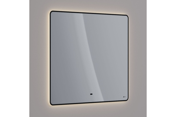 Зеркало Lemark Mioblack 90х80 см с интерьерной подсветкой, с подогревом
