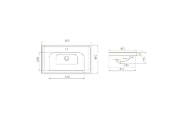 Умывальник Opadiris CeraStyle Frame 80 мебельный 031200-u