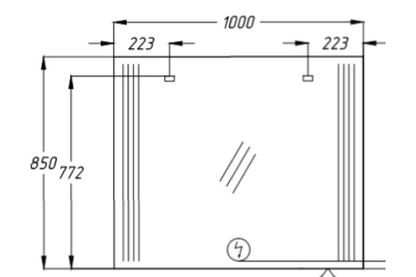 Зеркало Opadiris Оникс 100 Z0000004912