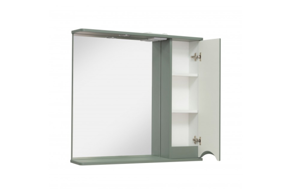 Зеркальный шкаф Runo Афина 80, цемент