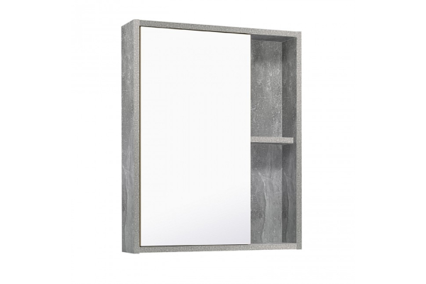 Зеркальный шкаф Runo Эко 52, серый бетон