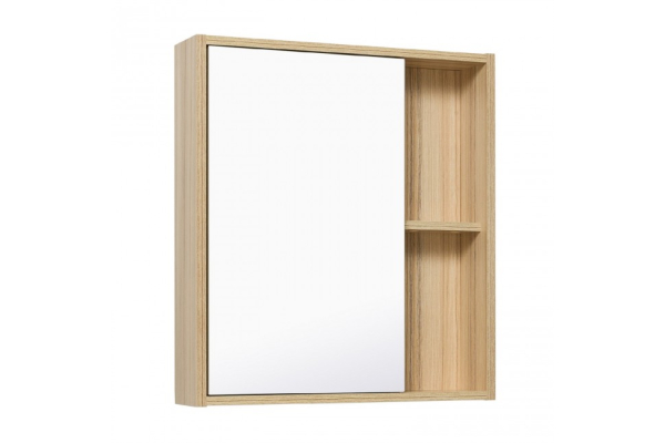 Зеркальный шкаф Runo Эко 60, дуб, белый