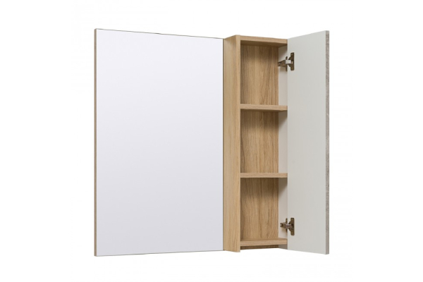 Зеркальный шкаф Runo Мальта 70, правый, дуб серый
