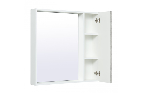 Зеркальный шкаф Runo Манхэттен 65, серый бетон