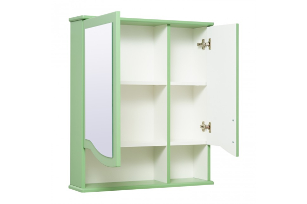 Зеркальный шкаф Runo Марсель 65, зеленый