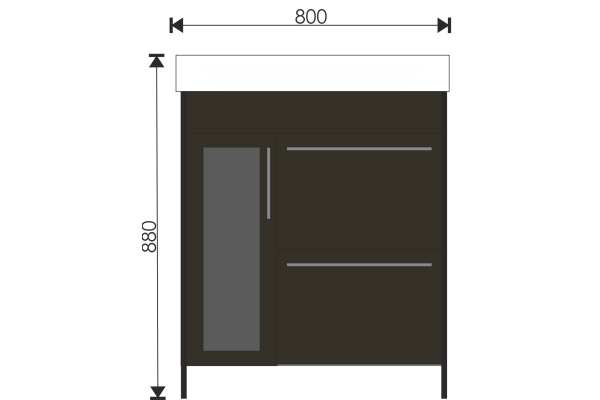 Тумба под раковину Sfarzoso Briotti 80