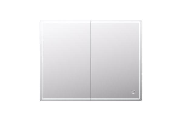 Зеркальный шкаф Vigo Geometry 80 с LED подсветкой, белый