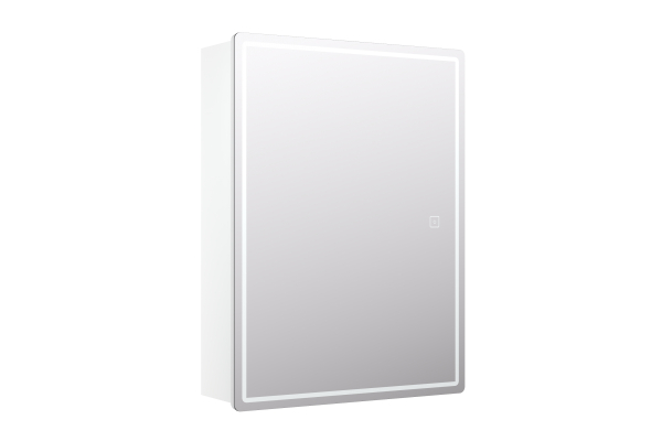 Зеркальный шкаф Vigo Geometry 60 с LED подсветкой, белый