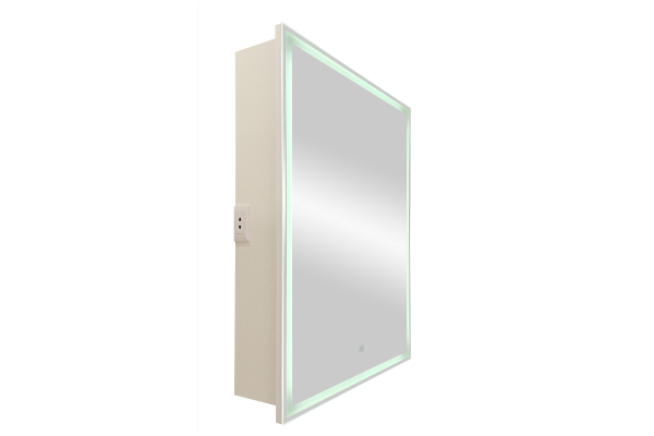 Зеркало-шкаф Alcora Comfort Led 600х800, правый, с розеткой, сенсор на зеркале