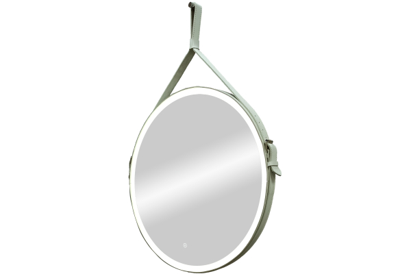 Зеркало Alcora Accent White Led D 650 на ремне, белое
