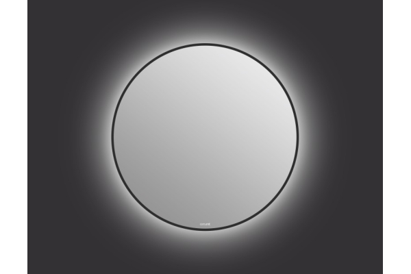 Зеркало Cersanit Eclipse smart 80x80 с подсветкой, круглое в черной рамке