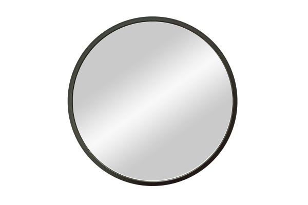 Зеркало Континент-НН Мун черный D 600 в МДФ раме